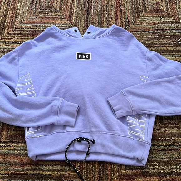 Purple cropped Pink hoodie size XS barely worn - Picture 1 of 5